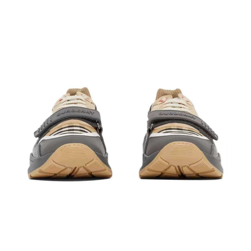 Burberry House Check Pattern Canvas Sneakers Beige/Black