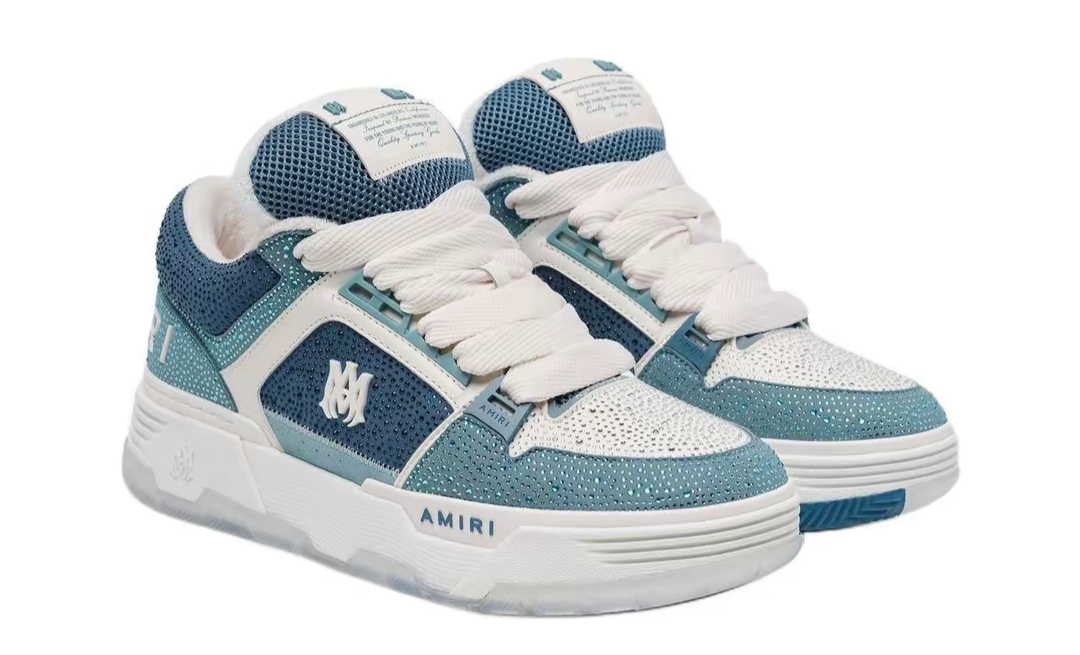 PK God Batch AMIRI Crystal Ma-1 Sneakers Dusty Blue