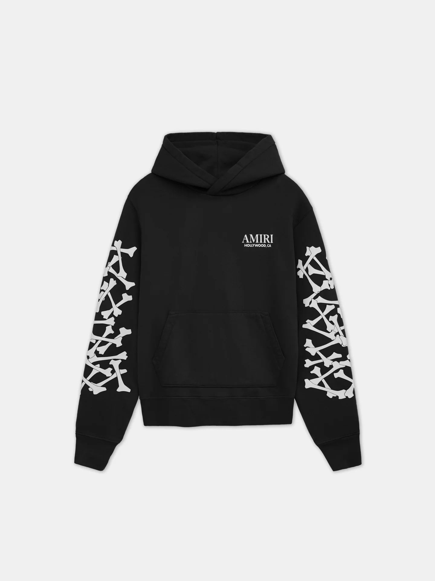 Amiri Men's Bones Stacked Hoodie Black