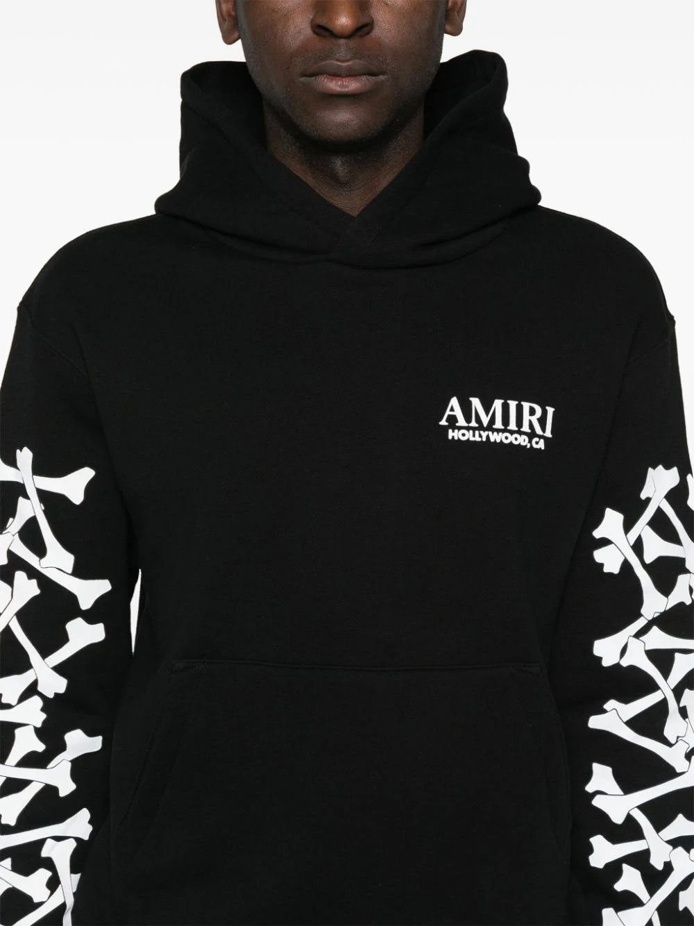 Amiri Men's Bones Stacked Hoodie Black