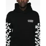 Amiri Men's Bones Stacked Hoodie Black