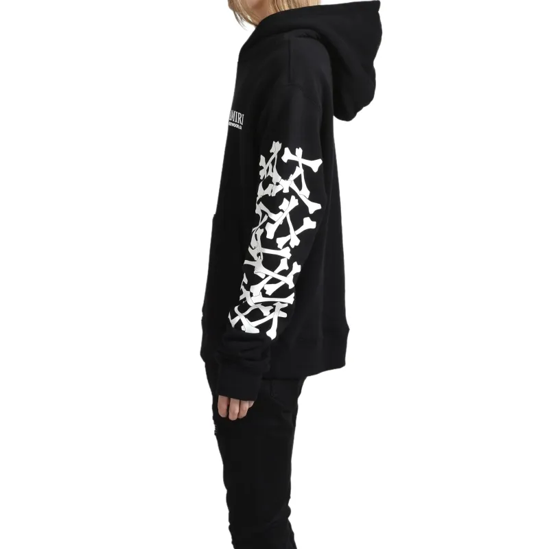 Amiri Men's Bones Stacked Hoodie Black