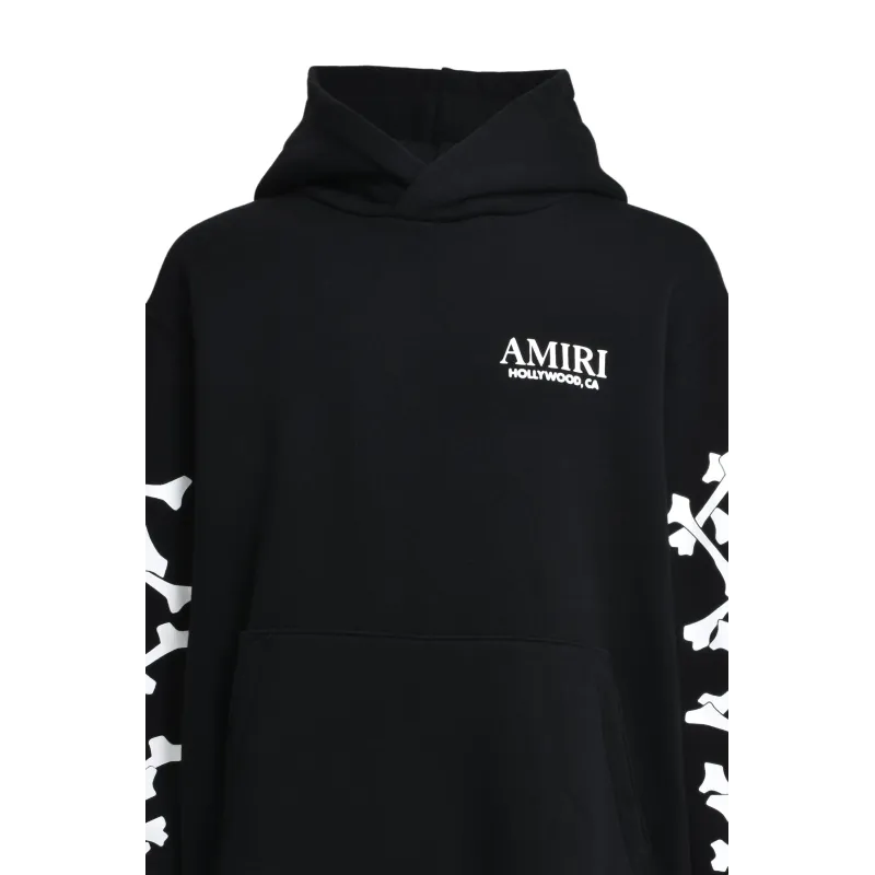 Amiri Men's Bones Stacked Hoodie Black