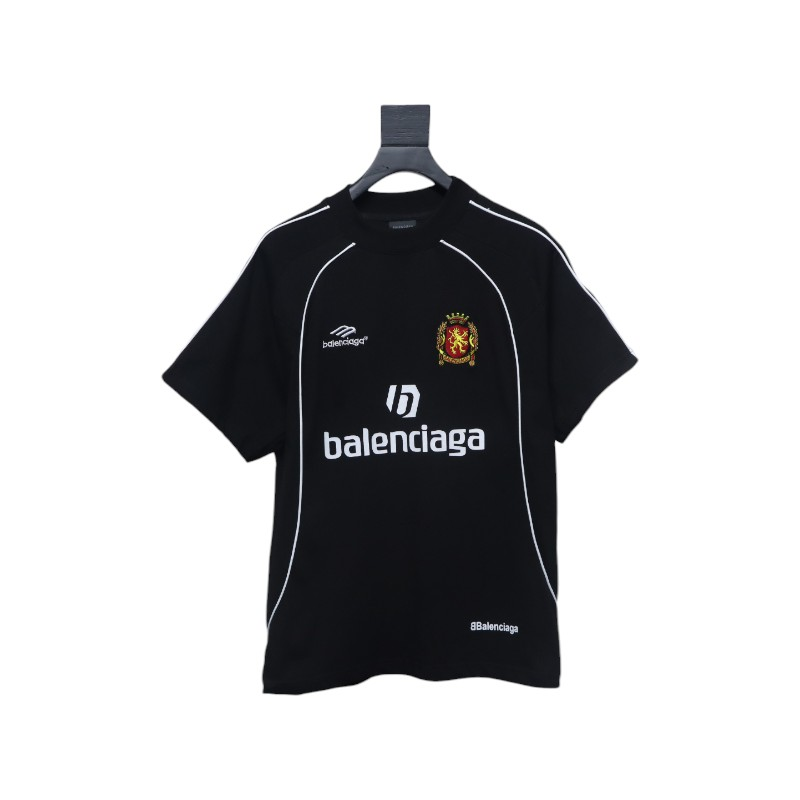 Balenciaga Lion Crest Soccer T-Shirt Black