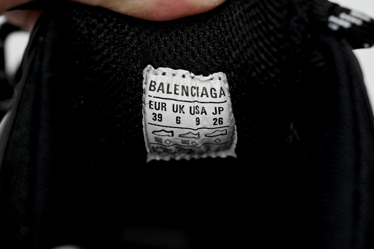 Pkstockx Adidas x Balenciaga Triple S Black And White Bars 712764 W2ZB2 1090
