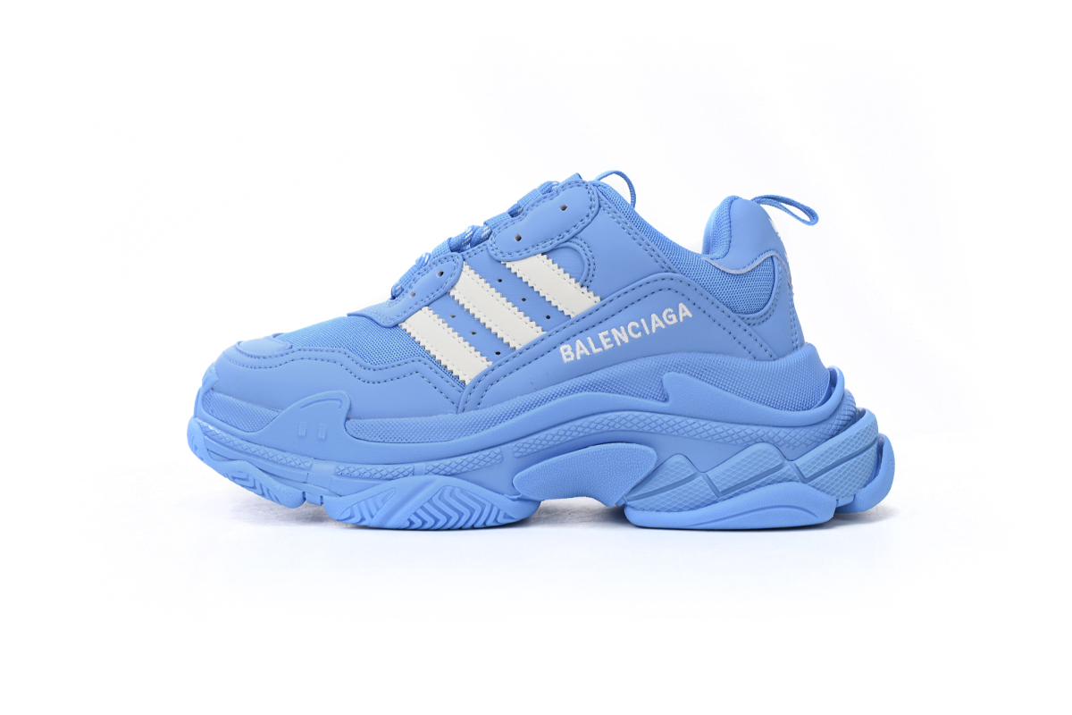 Pkstockx Adidas x Balenciaga Triple S Blue And White Bars