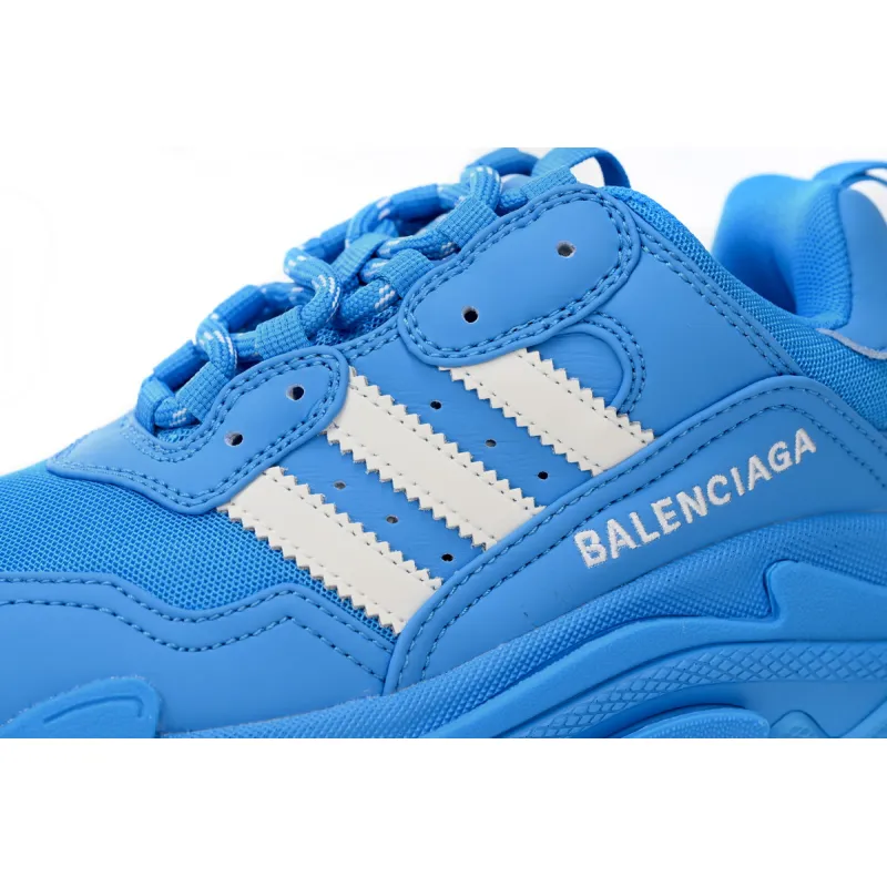 Pkstockx Adidas x Balenciaga Triple S Blue And White Bars