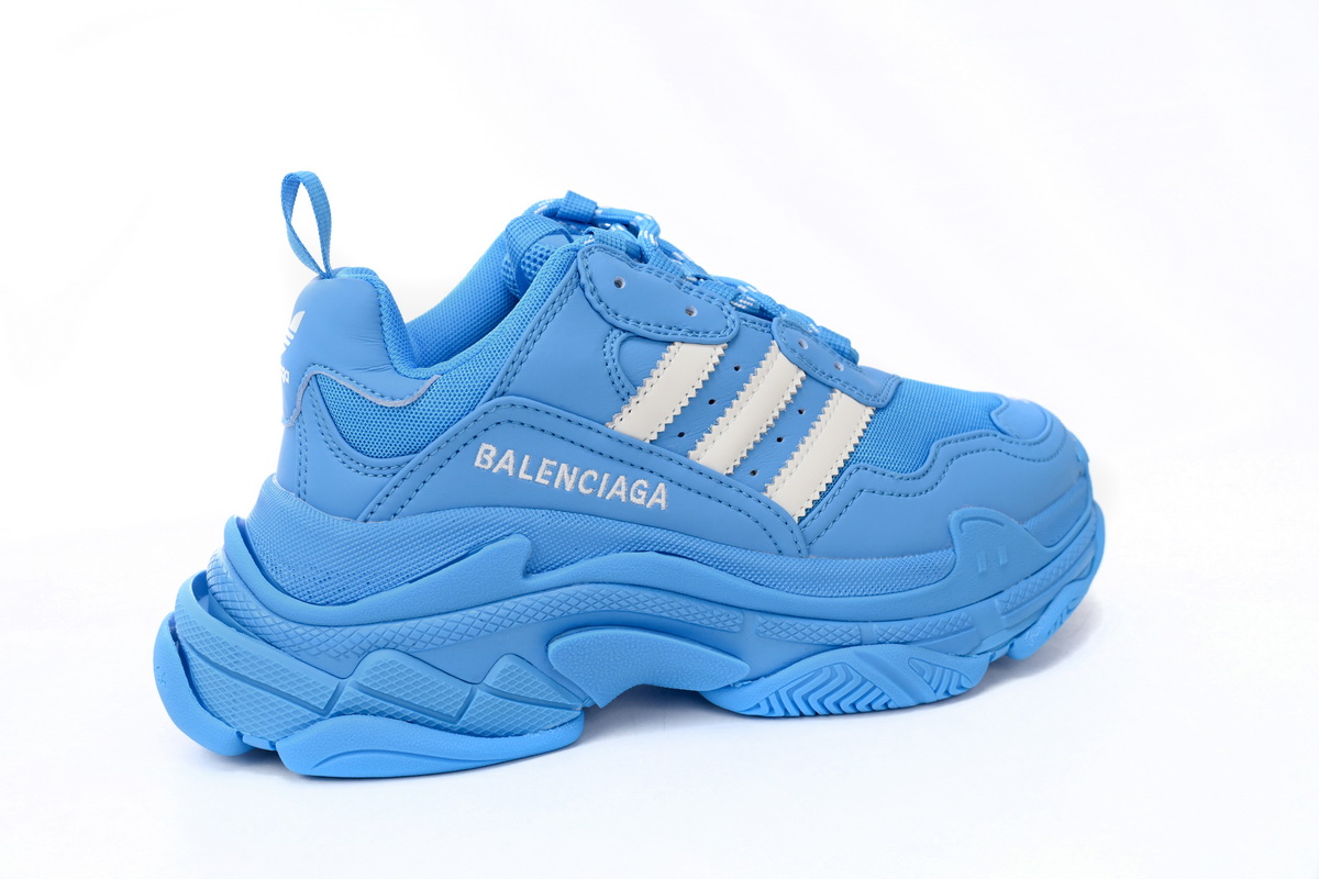 Pkstockx Adidas x Balenciaga Triple S Blue And White Bars