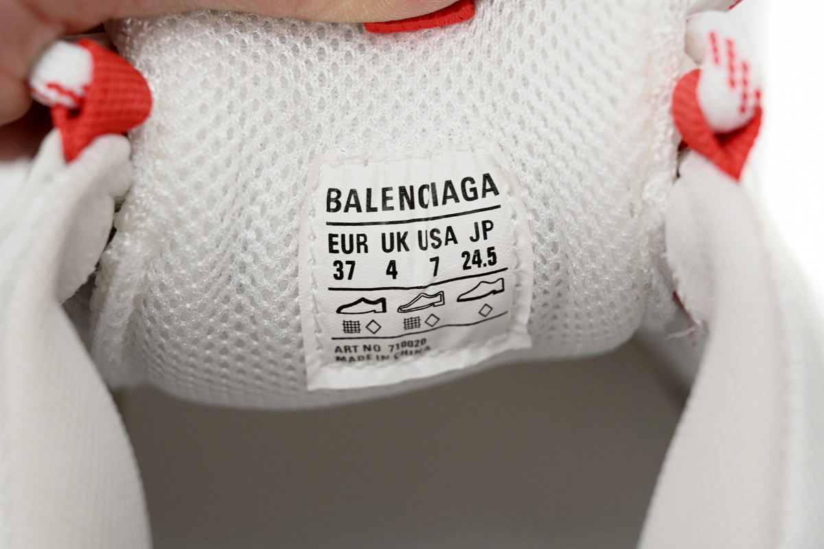 Pkstockx Adidas x Balenciaga Triple S White Red Bar