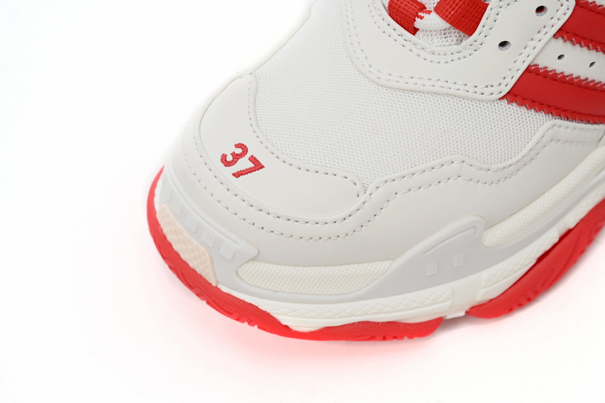 Pkstockx Adidas x Balenciaga Triple S White Red Bar