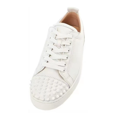 Christian Louboutin  Louis Junior Spikes Sneakers White 02