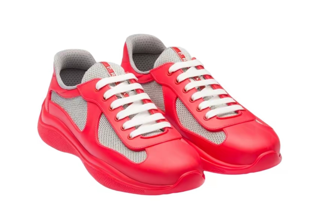 Prada America's Cup Low Top Sneaker Red