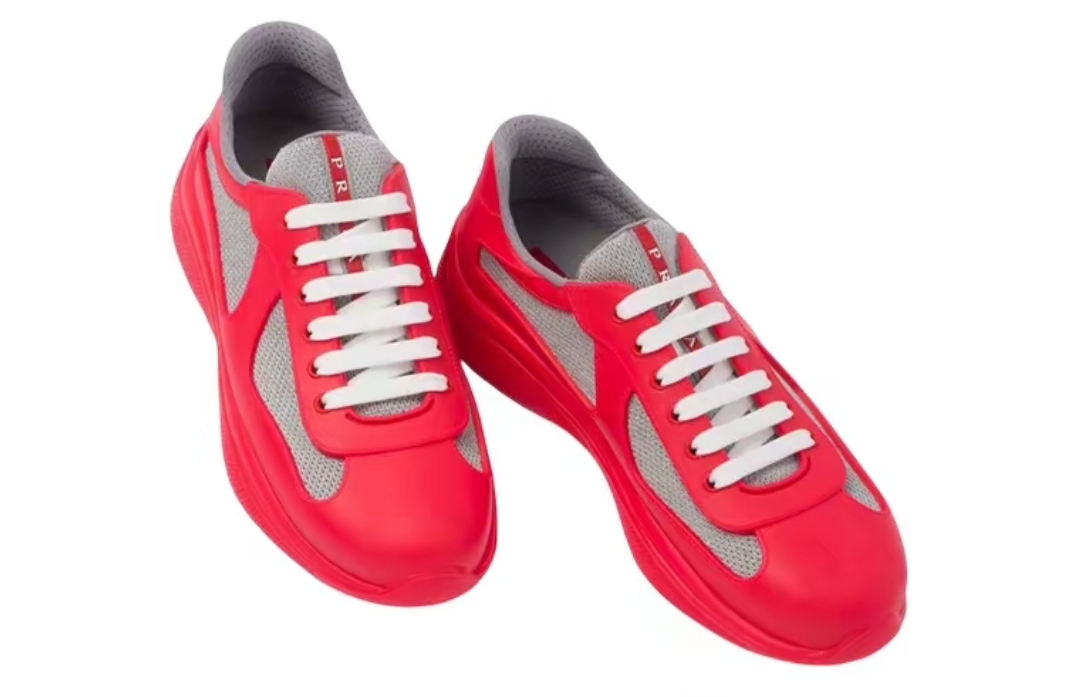 Prada America's Cup Low Top Sneaker Red