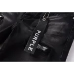 Purple Brand Shorts Pants Patchwork Men's Crease Skinny Fit Black Jeans 5001