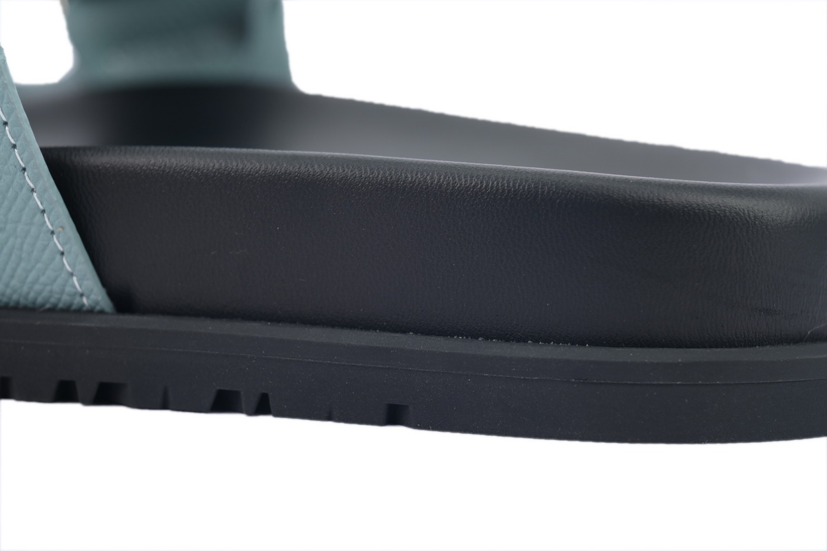 Hermes Flat Slippers Blue