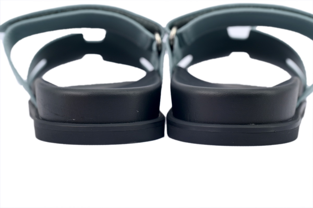 Hermes Flat Slippers Blue