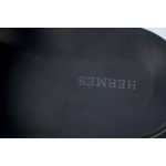Hermes Flat Slippers Black