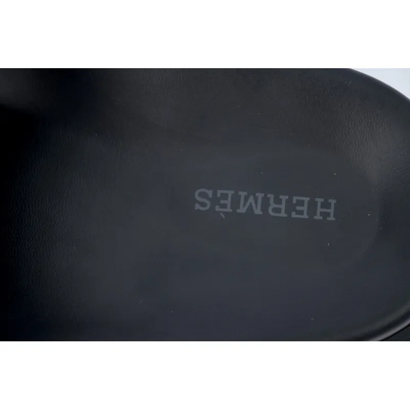 Hermes Flat Slippers Black