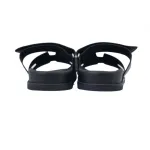 Hermes Flat Slippers Black