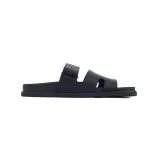 Hermes Flat Slippers Black