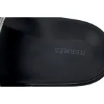 Hermes Flat Slippers Dark Gray