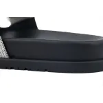 Hermes Flat Slippers Dark Gray