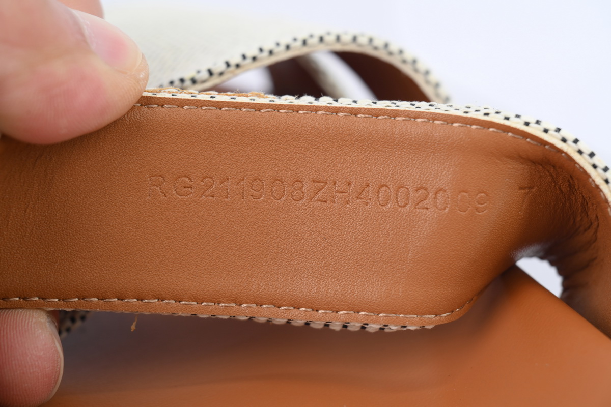 Hermes Flat Slippers Grey Coffee Color