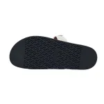 Hermes Flat Slippers Grey Coffee Color
