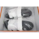 Hermes Flat Slippers White