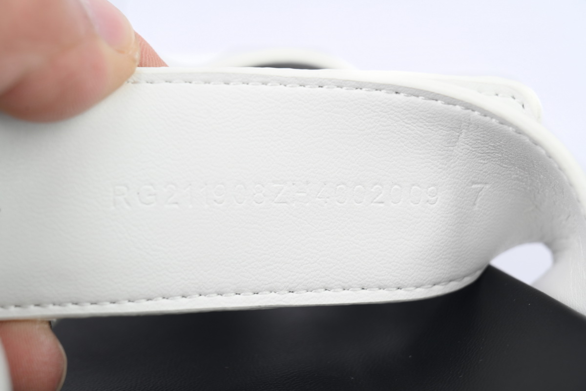 Hermes Flat Slippers White