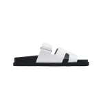 Hermes Flat Slippers White