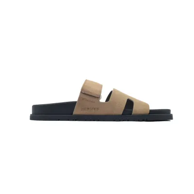  Hermes flat flip flops Khaki 02