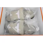 Hermes Khaki flip flops