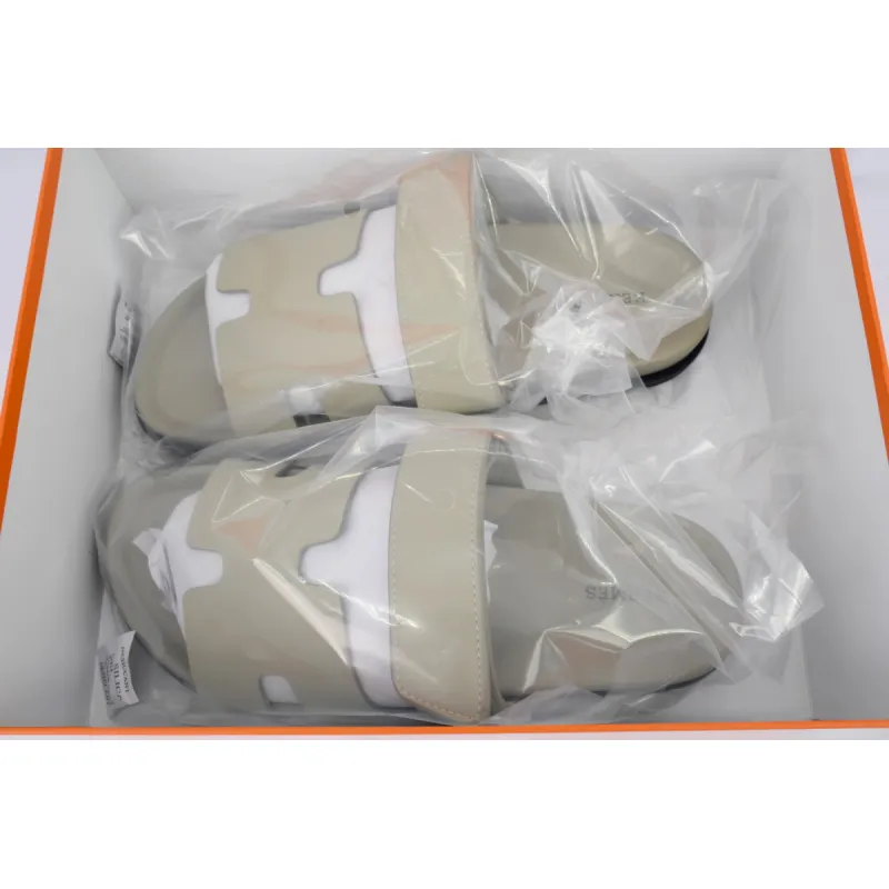 Hermes Khaki flip flops