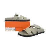 Hermes Khaki flip flops