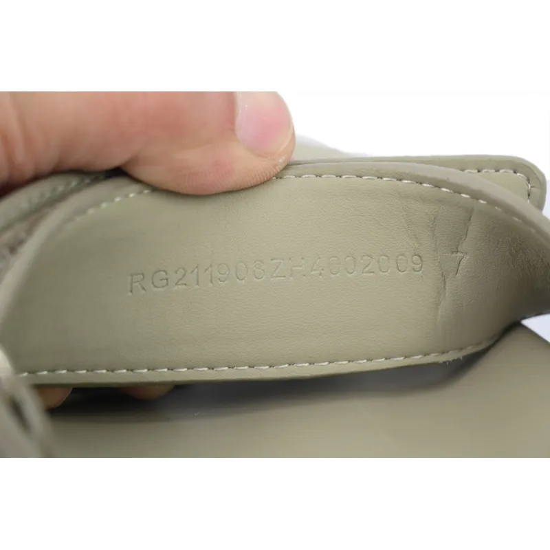Hermes Khaki flip flops