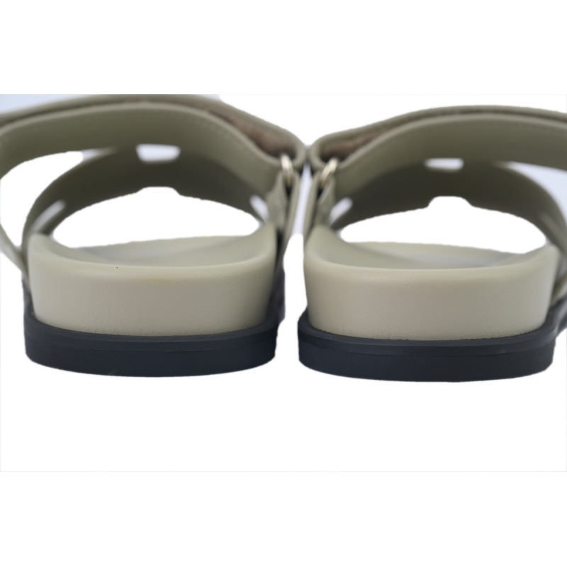 Hermes Khaki flip flops