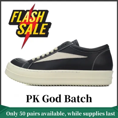 PK God Batch Rick Owens Luxor Vintage Low Black Milk RP02C1888LCGLVS-911 01