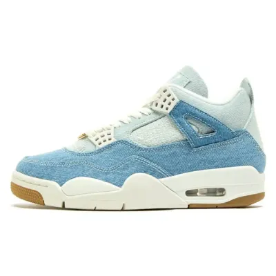 PK God Batch Air Jordan 4 Denim Worn Blue 01