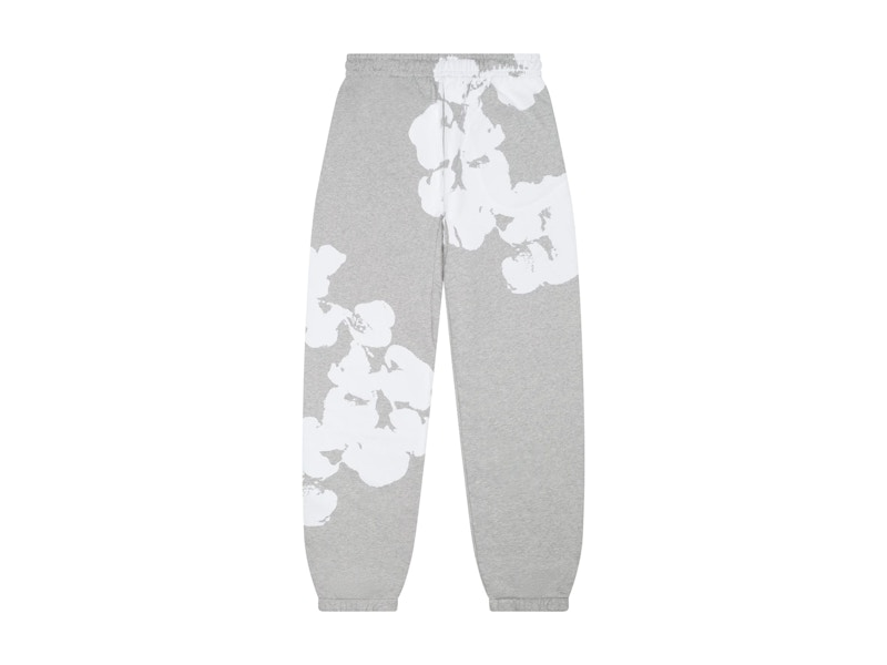Denim Tears Big Cotton Wreath Sweatpants Grey