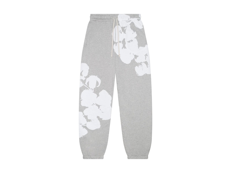 Denim Tears Big Cotton Wreath Sweatpants Grey