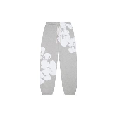 Denim Tears Big Cotton Wreath Sweatpants Grey 01