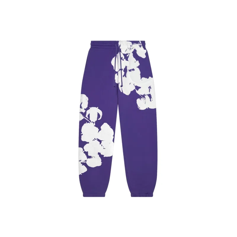 Denim Tears Big Cotton Wreath Sweatpants Purple