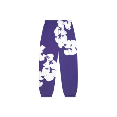 Denim Tears Big Cotton Wreath Sweatpants Purple 02