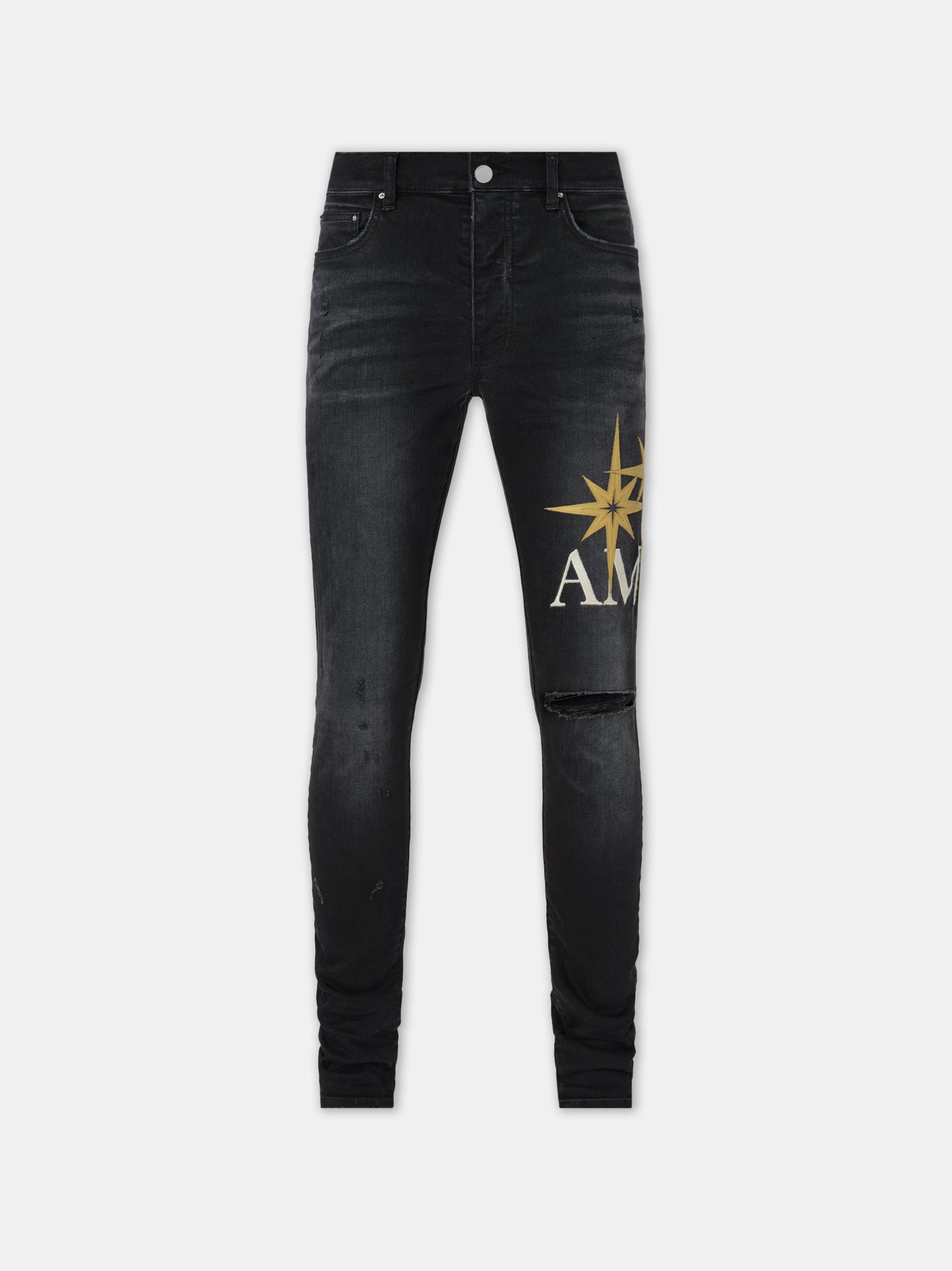 AMIRI STARBURST APPLIQUE SKINNY JEAN