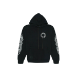 Chrome Hearts Horse Shoe Floral Hoodie Black
