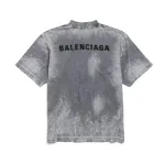 Balenciaga Back T-Shirt Medium Fit in grey painted vintage jersey