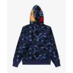 BAPE COLOR CAMO TIGER SHARK WIDE FULL ZIP DOUBLE-NAVY