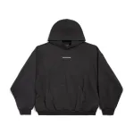New Balenciaga Back Hoodie Medium Fit in Black medium fleece