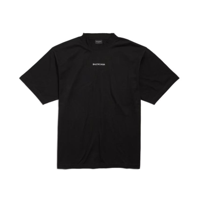 New Balenciaga Back T-Shirt Medium Fit in Black 01